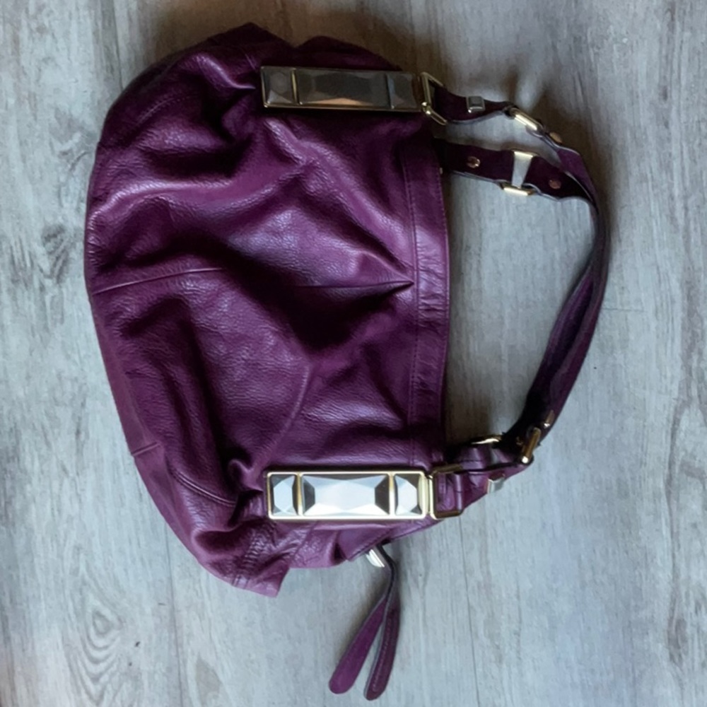 B Makowsky plum handbag